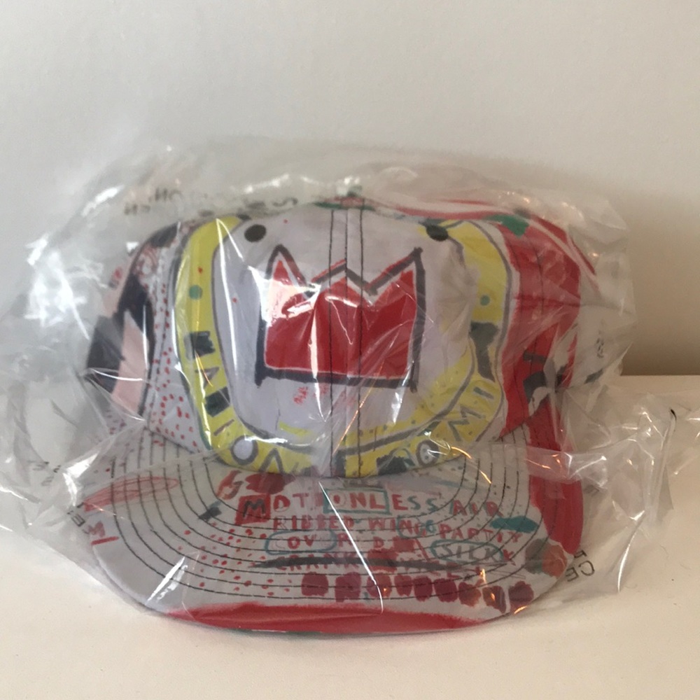 Diamond x Basquiat crown unstructured strapback